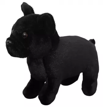 LEAN TOYS Plush Mascot Cuddly Toy Small Dog Black 19cm