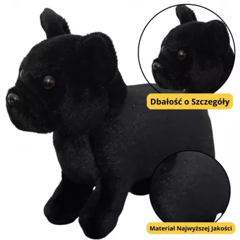 LEAN TOYS Plush Mascot Cuddly Toy Small Dog Black 19cm