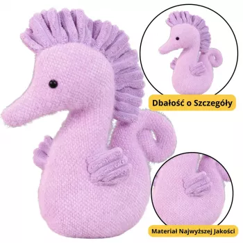 LEAN TOYS Minkštas žaislas Vandens arklys Violetinis 25 cm