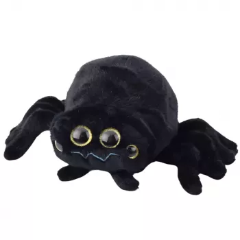 LEAN TOYS Plush Mascot Minkštas Žaislas Voras Juodas 30cm