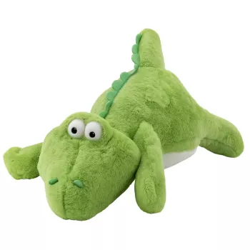 LEAN TOYS Minkštas žaislas Krokodilas 42 cm šviesiai žalias