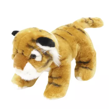 LEAN TOYS Plush Mascot Cuddly Toy Tiger Cat Brown 25cm