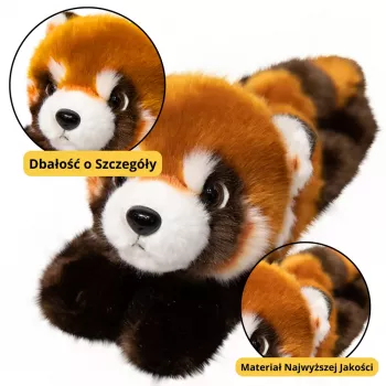 LEAN TOYS Plush Red Panda Mascot Keychain Ring Carabiner 13cm