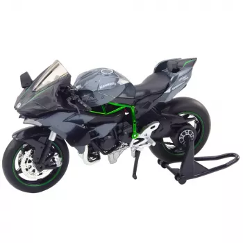 LEAN TOYS Sportinis motociklas su šviesomis ir garsais, metalinis, pilkas, 1:12