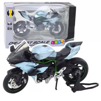 LEAN TOYS Sportinis motociklas Metalas Šviesos Garsai Sidabrinis 1:12