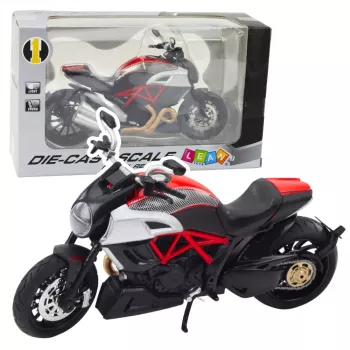 LEAN TOYS Sportinis motociklas Metalas Šviesos Garsai Auksinė Raudona Elementai 1:12