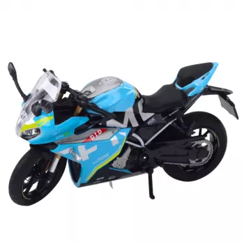 LEAN TOYS Sportinis motociklas Metalas Šviesos Garsai Mėlyna 1:12