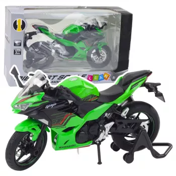 LEAN TOYS Sportinis motociklas Metalas Garsai Šviesos Žalias 1:12