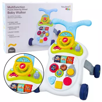 LEAN TOYS Interactive Walker Pusher Vairas Šviesos Garsai