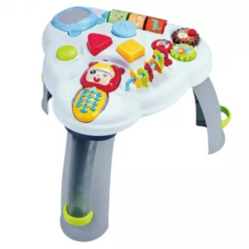 LEAN TOYS Interaktyvus edukacinis stalas su trikampiu telefonu, šviesomis ir garsais