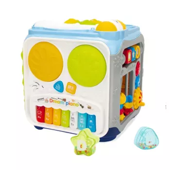 LEAN TOYS Multifunctional Educational Cube For Toddlers Lights Sounds