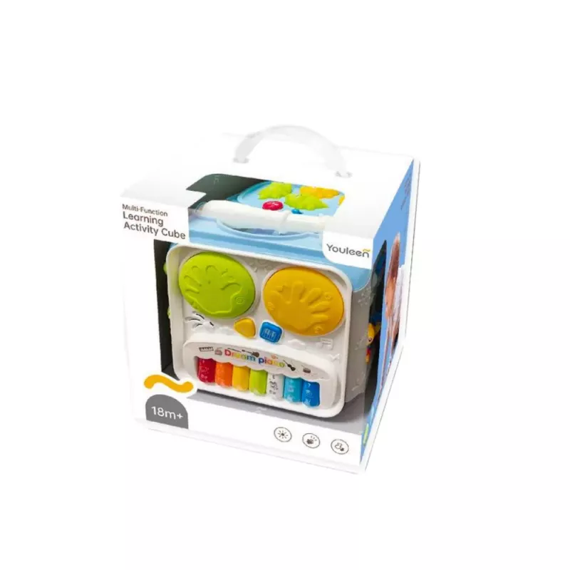 LEAN TOYS Multifunctional Educational Cube For Toddlers Lights Sounds