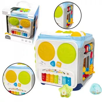 LEAN TOYS Multifunctional Educational Cube For Toddlers Lights Sounds