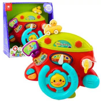 LEAN TOYS interaktyvi lėktuvo kabinos pultas „Multifunctional Little Pilot Sounds“