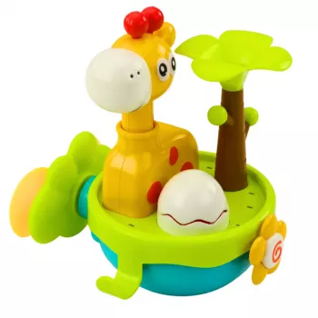 LEAN TOYS Bath Toy Giraffe Sensory Interactive Suction Cups Colorful