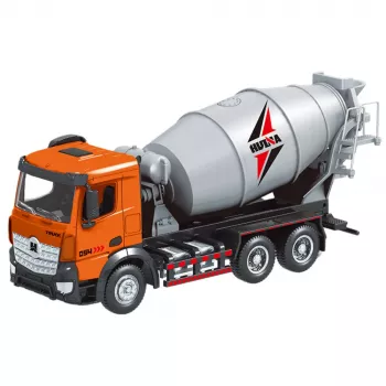 LEAN TOYS Betono maišyklė statybinė transporto priemonė Metal Huina Oranžinė 1:50