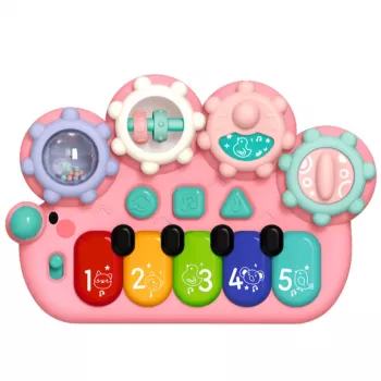 LEAN TOYS Interaktyvus pianinas vaikams Gears Pink