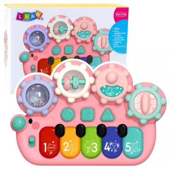 LEAN TOYS Interaktyvus pianinas vaikams Gears Pink