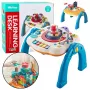 LEAN TOYS Educational Table Interactive Buildable Surface 2in1 Blue