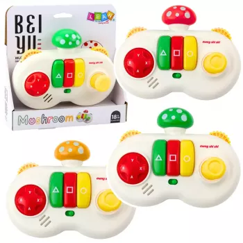 LEAN TOYS Console Pad Interactive Sensory Mushroom interaktyvus grybas su šviesomis ir garsais