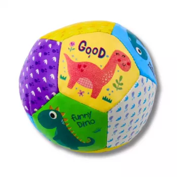 LEAN TOYS Minkštų kamuoliukų rinkinys su dinozaurais Spalvotas 9cm 3vnt