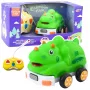 LEAN TOYS valdomas automobilis vaikams Dinozauras žalias