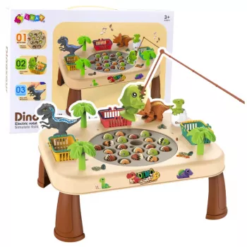 LEAN TOYS Electric Dinosaur Catching Table with Rotating Sounds