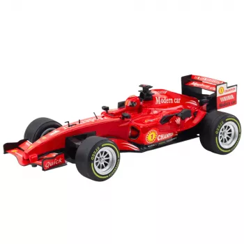 LEAN TOYS nuotoliniu valdymu RC lenktyninis automobilis su vairo pultu, šviesomis ir garsais 1:12 raudonas