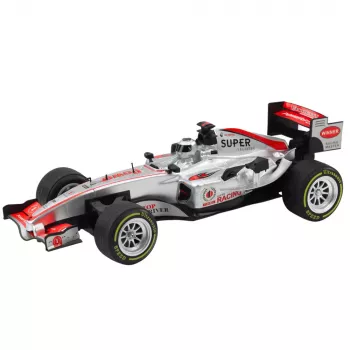 LEAN TOYS RC Racer su vairu, šviesomis ir garsais 1:12 sidabrinis