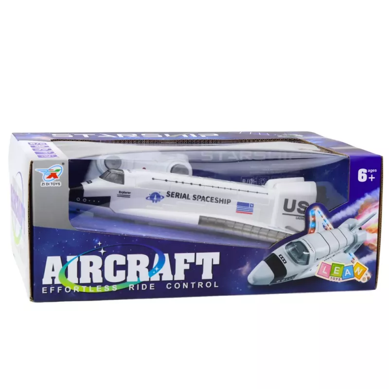 LEAN TOYS RC Spaceship Remote Controlled Lights Sounds Smoke