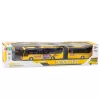 LEAN TOYS RC 1:32 Yellow Articulated Remote Controlled Trolleybus School Bus