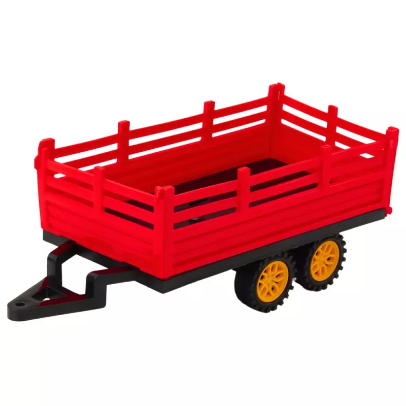 LEAN TOYS RC valdomas ūkinis traktorius su priekaba Raudonas