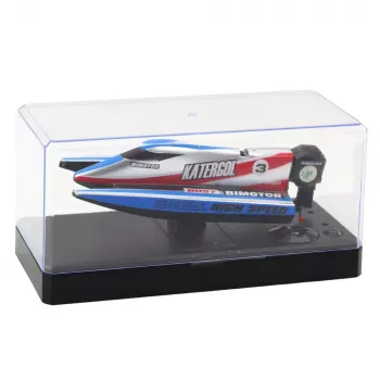 LEAN TOYS RC Motorboat Blue-Silver 14cm – nuotolinio valdymo motorinė valtis
