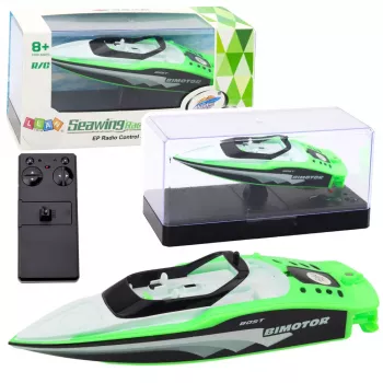 LEAN TOYS RC valtis su nuotolinio valdymo pulteliu balta-žalia 15cm