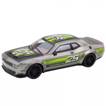 LEAN TOYS Galiniais ratais varomas sportinis lenktyninis automobilis sidabrinis žalias