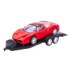LEAN TOYS Visureigio automobilio, juodo vilkiko ir raudono sportinio automobilio rinkinys 59 cm
