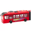LEAN TOYS Artikuliuotas autobusas su atsidarančiomis durimis, šviesomis ir garsais – raudonas 1:16