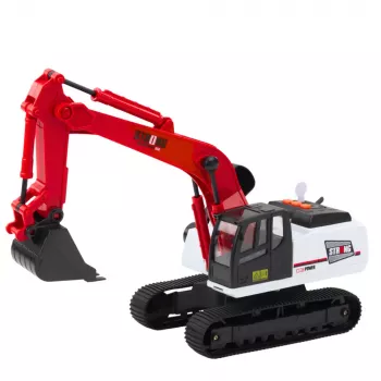 LEAN TOYS Crawler Excavator Movable Bucket Swivel Cab 360° 1:14 RC Construction Vehicle
