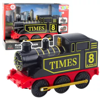 LEAN TOYS Classic Retro Electric Locomotive su Šviesomis ir Garsais