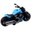 LEAN TOYS elektrinis motociklas su variklio garsais, LED šviesomis ir garsais, mėlynas