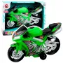 LEAN TOYS Racing Bike Racer Drive Lights Sounds Green