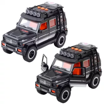 LEAN TOYS Visureigis HH6688 su atsidarančiomis durelėmis, žibintais ir garsais