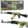 LEAN TOYS Military Camo Rifle su vibracija, šviesomis ir garsu, 70 cm