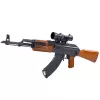LEAN TOYS AK Riflė vandens rutuliukams su taikikliu ir akiniais 96cm