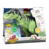 LEAN TOYS Dinozaurų rinkinys su mažomis figūrėlėmis, judančiais garsais, žalias