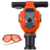 LEAN TOYS Handyman Set Pneumatinis Plaktukas su Akiniais Oranžinis