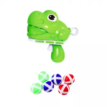 LEAN TOYS Dinozaurų taikinių šaudymo žaidimas su siurbline šautuvu ir 12 minkštų kamuoliukų