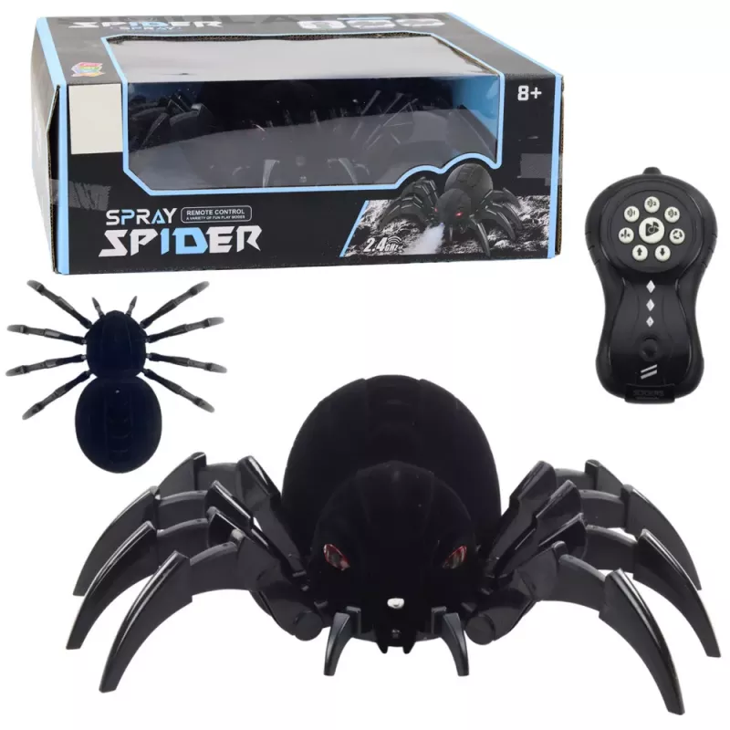 LEAN TOYS RC Black Widow nuotolinio valdymo voras su dūmų efektu