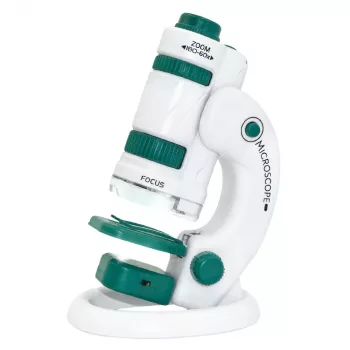 LEAN TOYS Nešiojamasis edukacinis mikroskopas vaikams 2 in 1 60X/180X su priedais