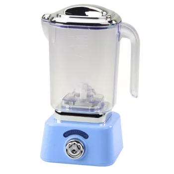 LEAN TOYS vaikiškas virtuvinis blenderis su šviesa ir sukamuoju mechanizmu, mėlynas